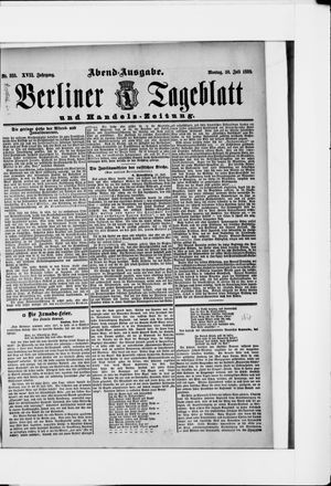Berliner Tageblatt und Handels-Zeitung on Jul 30, 1888