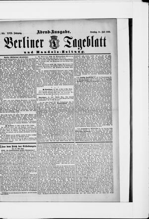 Berliner Tageblatt und Handels-Zeitung on Jul 31, 1888