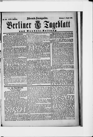 Berliner Tageblatt und Handels-Zeitung vom 08.08.1888