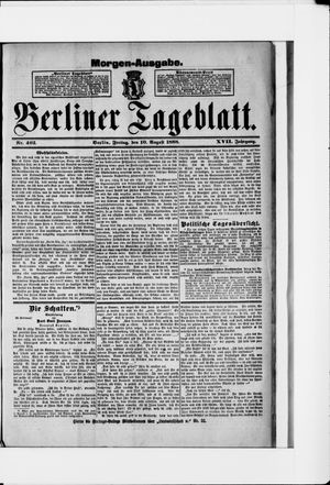 Berliner Tageblatt und Handels-Zeitung vom 10.08.1888