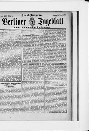 Berliner Tageblatt und Handels-Zeitung on Aug 14, 1888