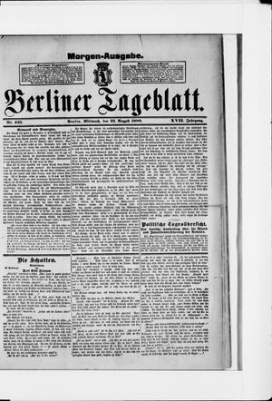 Berliner Tageblatt und Handels-Zeitung vom 22.08.1888