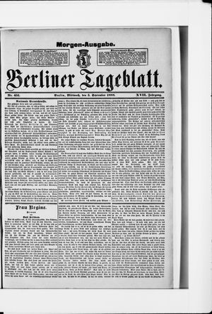 Berliner Tageblatt und Handels-Zeitung vom 05.09.1888