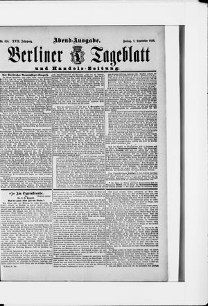 Berliner Tageblatt und Handels-Zeitung vom 07.09.1888