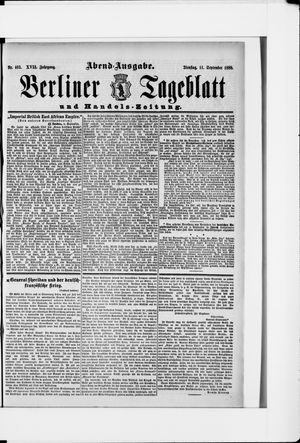Berliner Tageblatt und Handels-Zeitung vom 11.09.1888