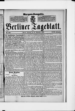 Berliner Tageblatt und Handels-Zeitung on Sep 23, 1888