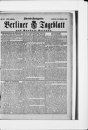 Berliner Tageblatt und Handels-Zeitung vom 29.09.1888