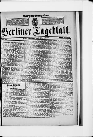 Berliner Tageblatt und Handels-Zeitung on Oct 6, 1888