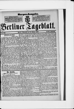 Berliner Tageblatt und Handels-Zeitung on Oct 10, 1888