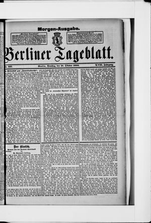 Berliner Tageblatt und Handels-Zeitung vom 16.10.1888