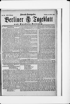 Berliner Tageblatt und Handels-Zeitung vom 30.10.1888