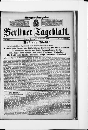 Berliner Tageblatt und Handels-Zeitung vom 06.11.1888