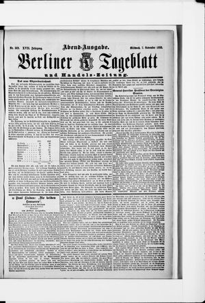 Berliner Tageblatt und Handels-Zeitung vom 07.11.1888