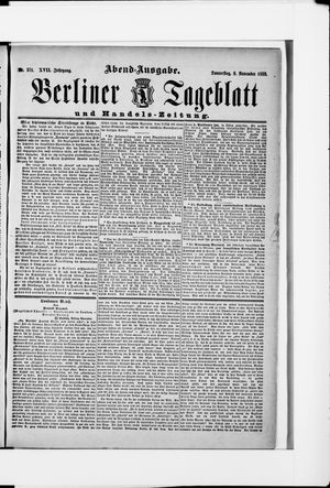 Berliner Tageblatt und Handels-Zeitung vom 08.11.1888