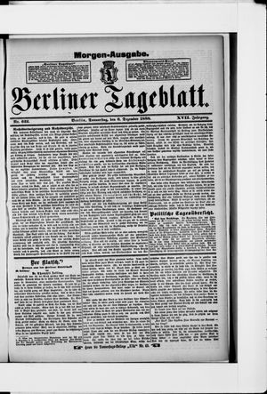 Berliner Tageblatt und Handels-Zeitung on Dec 6, 1888