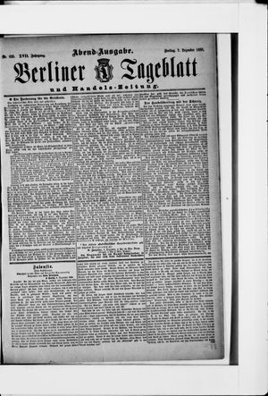 Berliner Tageblatt und Handels-Zeitung vom 07.12.1888
