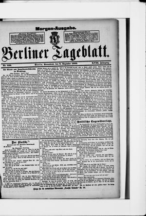 Berliner Tageblatt und Handels-Zeitung vom 08.12.1888
