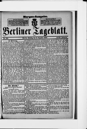 Berliner Tageblatt und Handels-Zeitung vom 11.12.1888