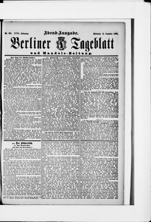 Berliner Tageblatt und Handels-Zeitung on Dec 12, 1888