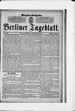 Berliner Tageblatt und Handels-Zeitung vom 19.12.1888