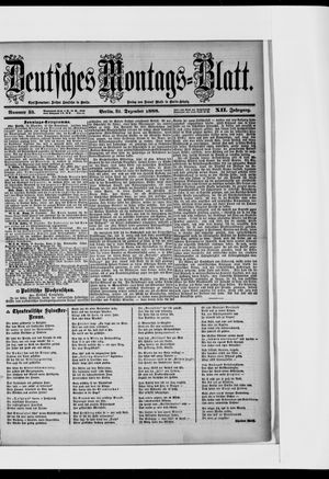 Berliner Tageblatt und Handels-Zeitung vom 31.12.1888