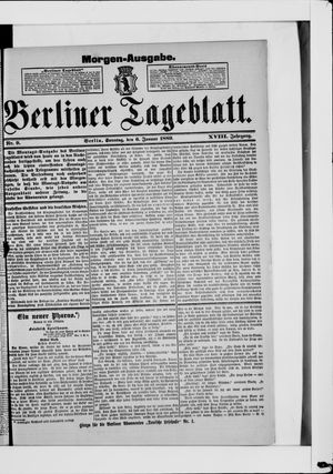Berliner Tageblatt und Handels-Zeitung on Jan 6, 1889