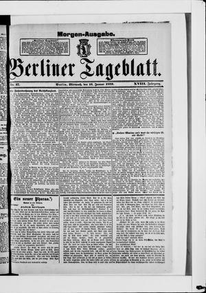 Berliner Tageblatt und Handels-Zeitung on Jan 16, 1889