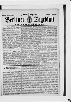 Berliner Tageblatt und Handels-Zeitung on Mar 2, 1889