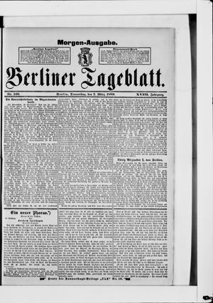 Berliner Tageblatt und Handels-Zeitung vom 07.03.1889