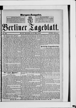 Berliner Tageblatt und Handels-Zeitung on Mar 9, 1889