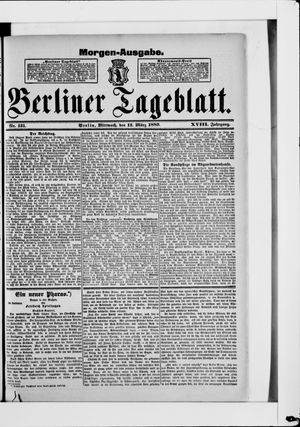 Berliner Tageblatt und Handels-Zeitung vom 13.03.1889