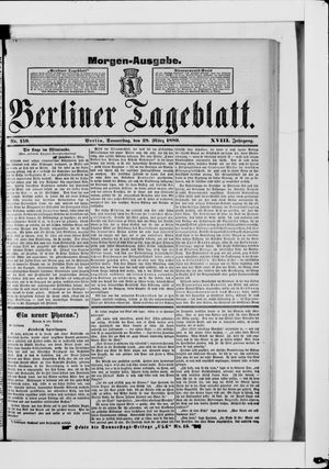 Berliner Tageblatt und Handels-Zeitung on Mar 28, 1889