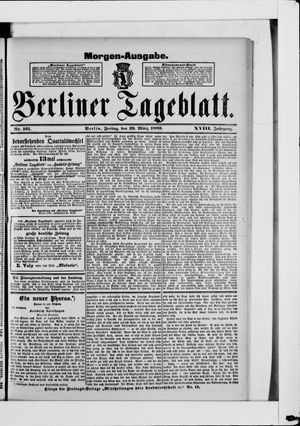 Berliner Tageblatt und Handels-Zeitung vom 29.03.1889