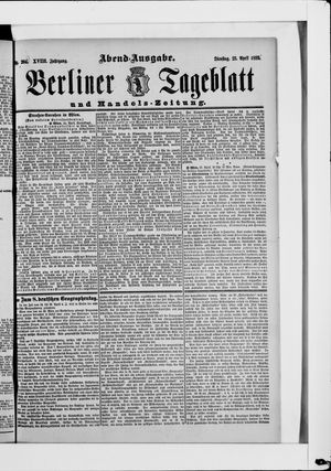 Berliner Tageblatt und Handels-Zeitung vom 23.04.1889