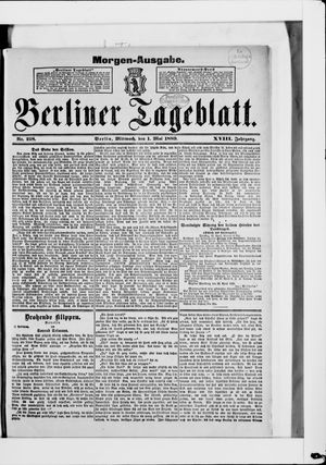 Berliner Tageblatt und Handels-Zeitung vom 01.05.1889