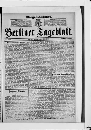 Berliner Tageblatt und Handels-Zeitung on May 3, 1889