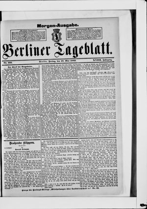 Berliner Tageblatt und Handels-Zeitung vom 10.05.1889