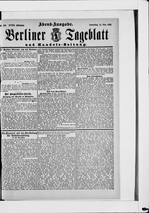 Berliner Tageblatt und Handels-Zeitung on May 23, 1889