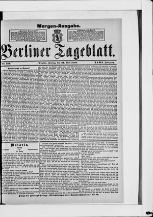 Berliner Tageblatt und Handels-Zeitung vom 24.05.1889