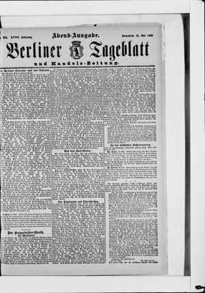 Berliner Tageblatt und Handels-Zeitung vom 25.05.1889