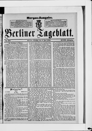 Berliner Tageblatt und Handels-Zeitung on Jun 4, 1889