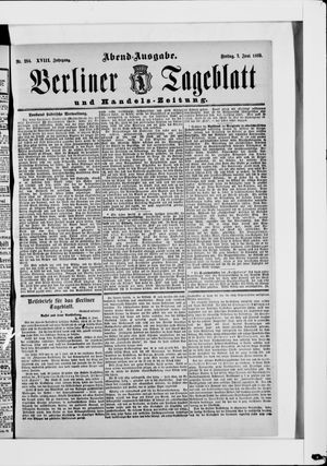 Berliner Tageblatt und Handels-Zeitung vom 07.06.1889