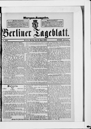 Berliner Tageblatt und Handels-Zeitung vom 14.06.1889