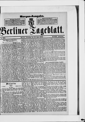 Berliner Tageblatt und Handels-Zeitung on Jun 18, 1889