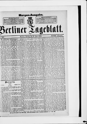 Berliner Tageblatt und Handels-Zeitung vom 21.06.1889
