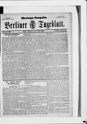 Berliner Tageblatt und Handels-Zeitung on Jul 1, 1889