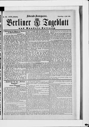 Berliner Tageblatt und Handels-Zeitung on Jul 4, 1889