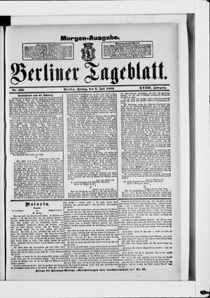 Berliner Tageblatt und Handels-Zeitung on Jul 5, 1889