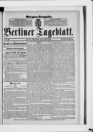 Berliner Tageblatt und Handels-Zeitung vom 06.07.1889