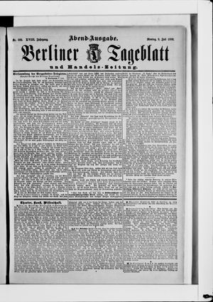 Berliner Tageblatt und Handels-Zeitung on Jul 8, 1889